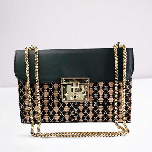 Zuri Leather Handbag - Brown/Black