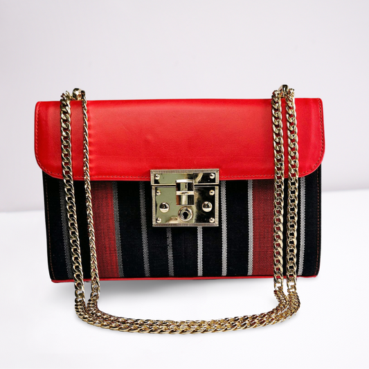 Zuri Leather Handbag - Red