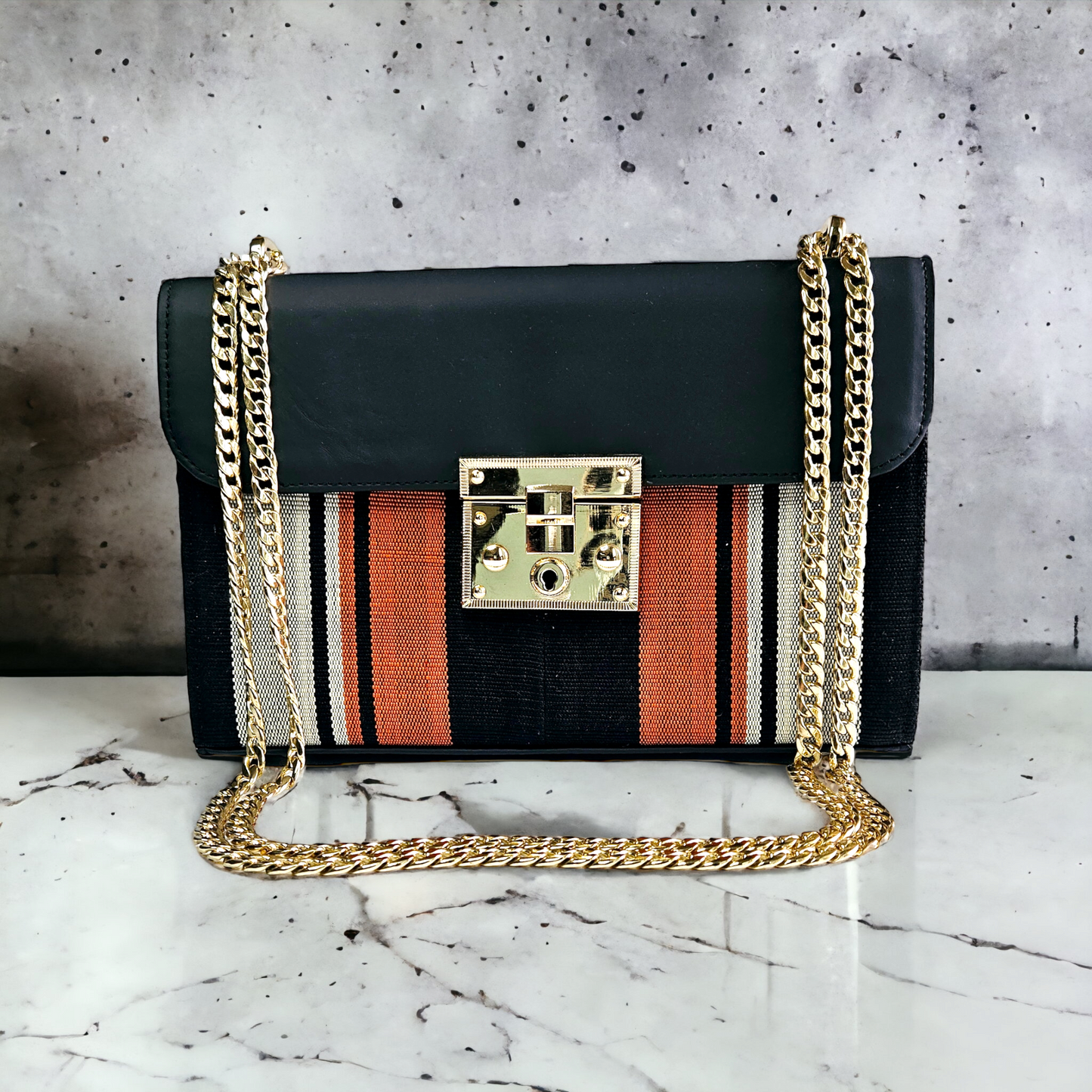 Zuri Leather Handbag - Orange