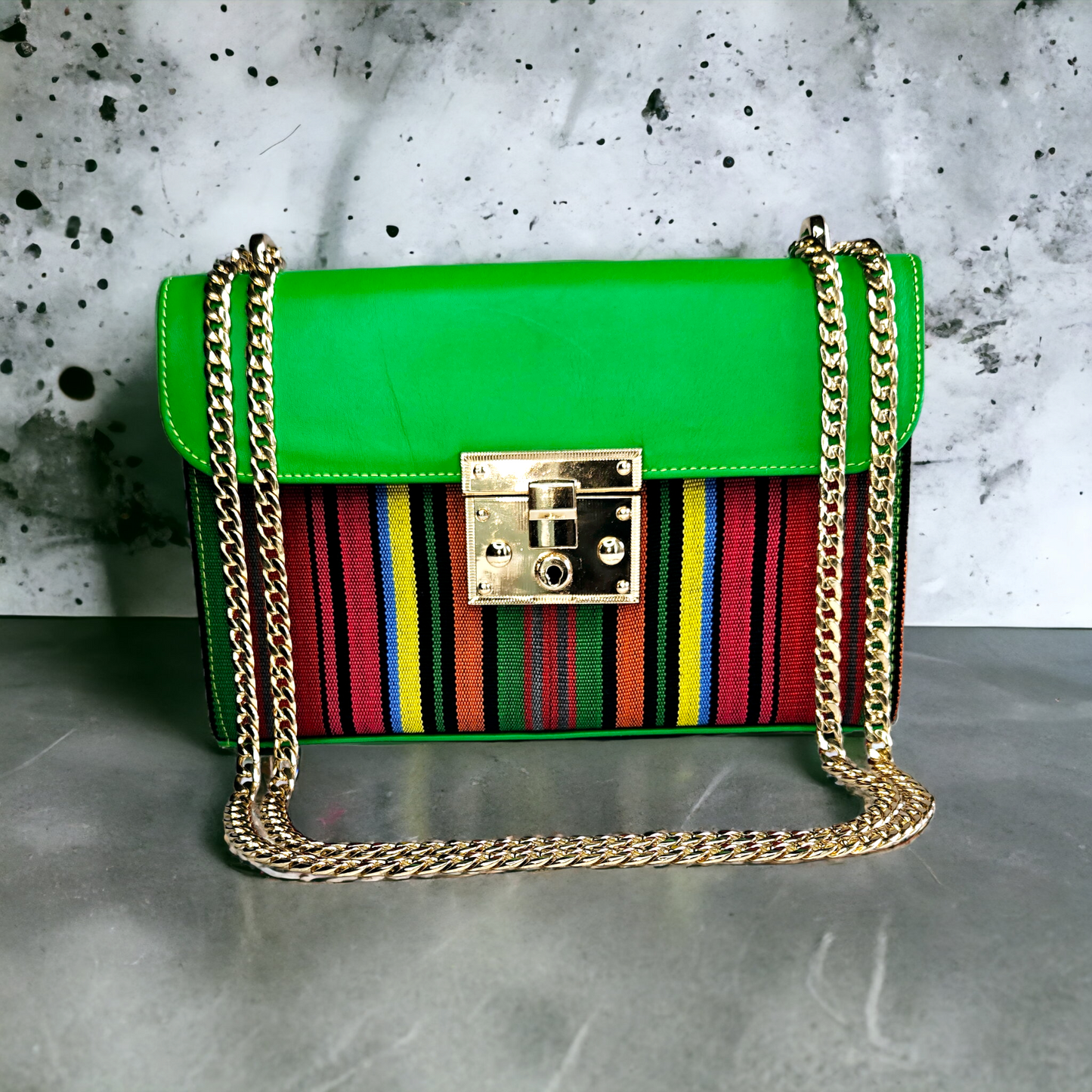 Zuri Leather Handbag - Green