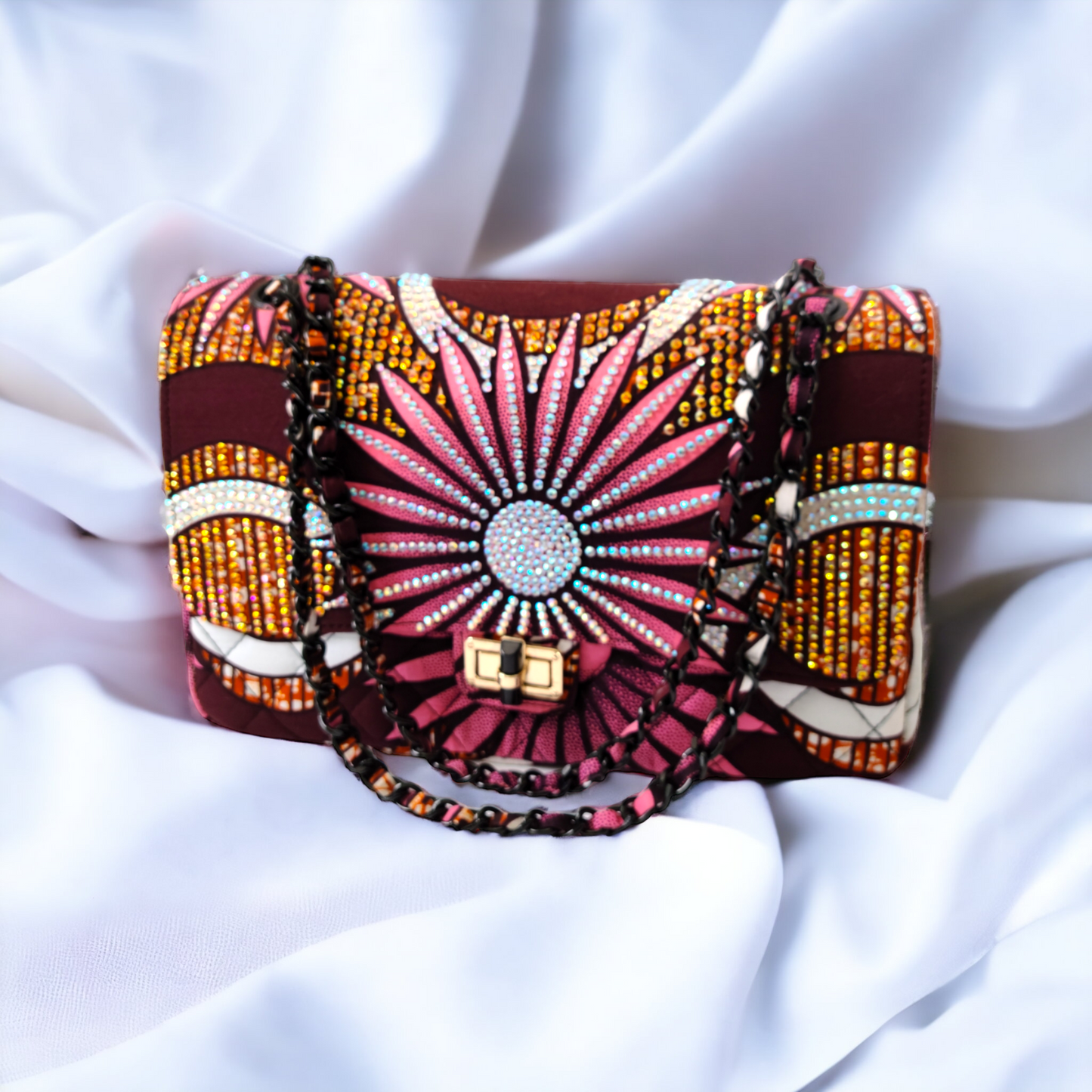 Purple Hibiscus Idia Bag