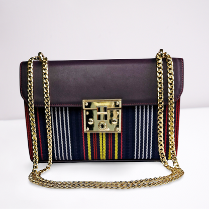 Zuri Leather Handbag - Purple