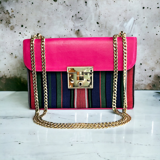 Zuri Leather Handbag - Pink
