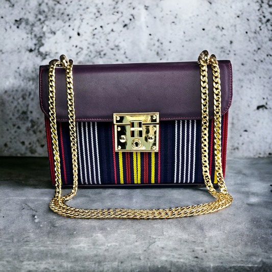 Zuri Leather Handbag - Purple