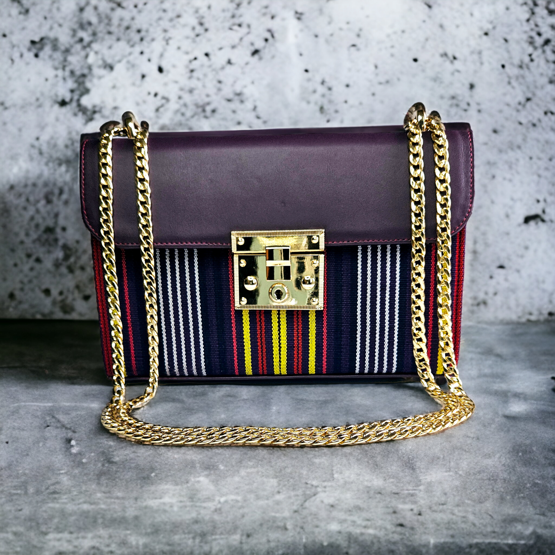 Zuri Leather Handbag - Purple – Mizzo Boutique