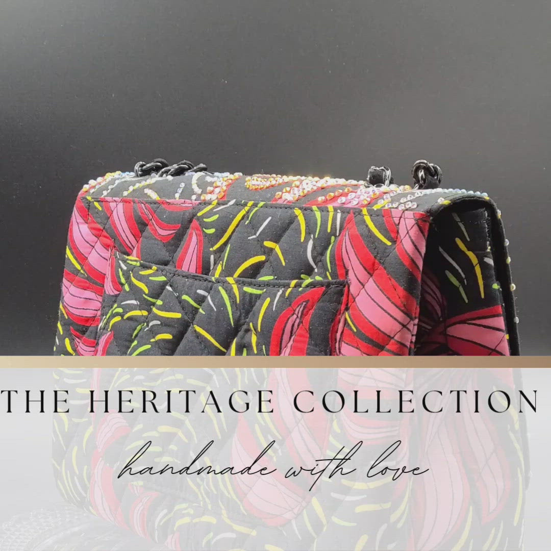 Load video: A collection of embellished ankara handbags in beautiful colors