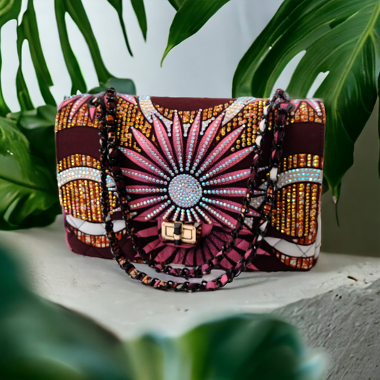 Purple Hibiscus Idia Bag